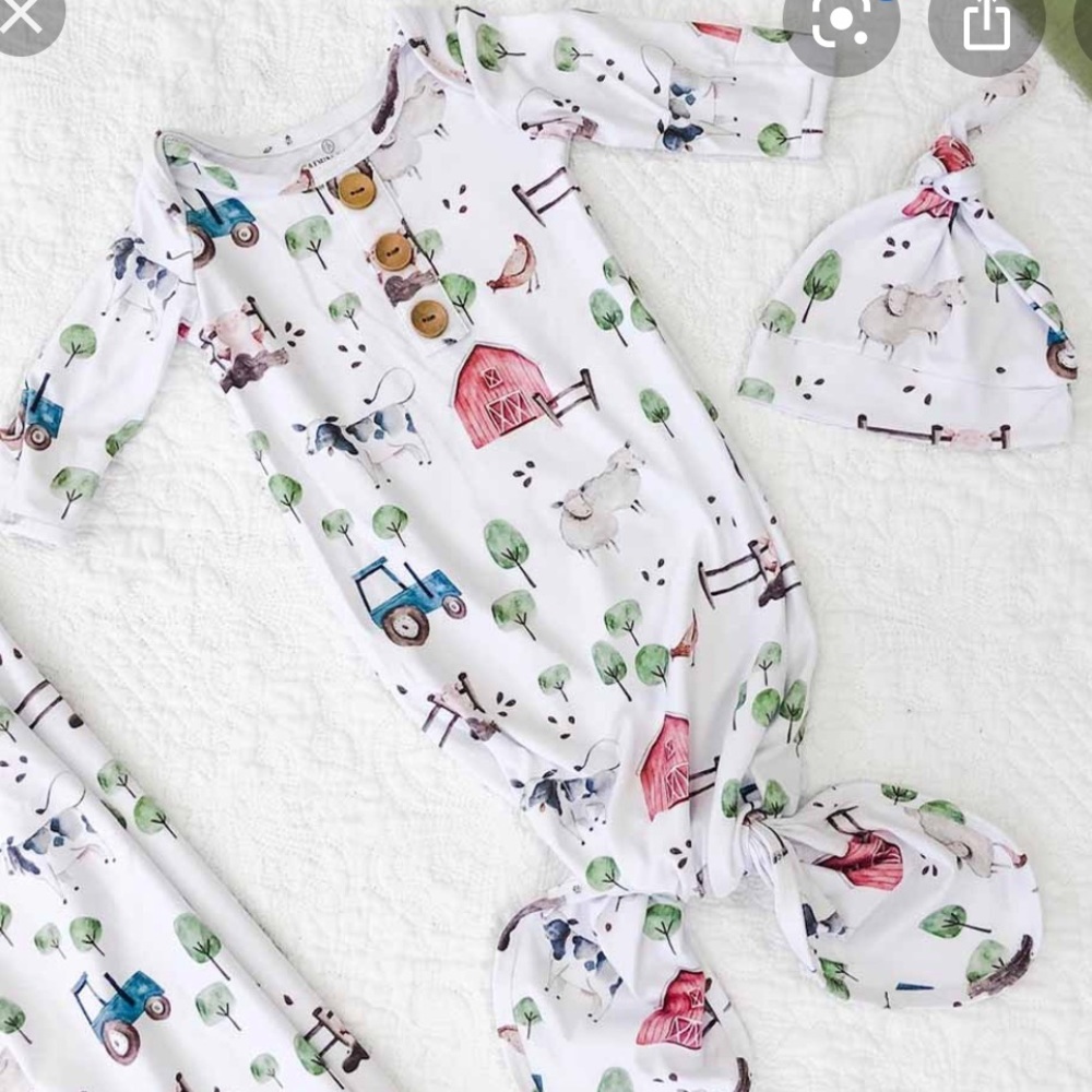 Caden lane baby gown and hat